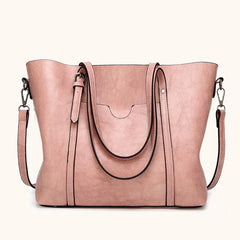 Klara | Luxuriöse Lederhandtasche in Rosa