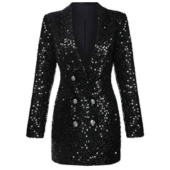 Aelric | Strahle in einem glamourösen Blazer-Kleid in Schwarz