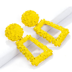 Micara - Square Statements - Ohrringe in Gelb