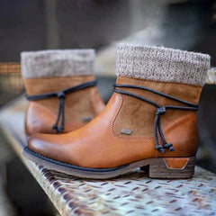 Wendy | Warme, Orthopädische Stiefel in BRAUN