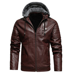 HERITAGE RACER - LEDERJACKE in Weinrot