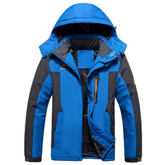 Warme und wasserdichte Winterjacke für Männer - Antonio in Blau