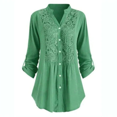 Tanith - Lange Bluse mit Puffärmeln für Frauen
