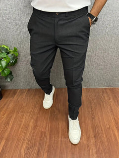 Herren Business Casual Slim-Fit Anzughose in Anthrazit