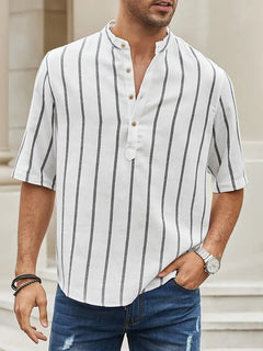 Hannoel - Minimalistisches Herren-Sommerhemd in Weiß