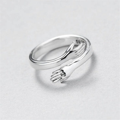 Verstellbarer Hug-Ring aus Silber