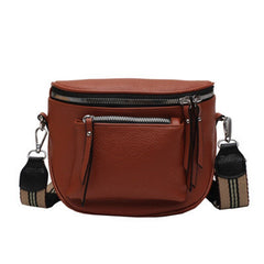 Mona - Handliche Schultertasche - Crossbody-Tasche in Braun