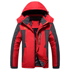 Warme und wasserdichte Winterjacke für Männer - Antonio in Rot