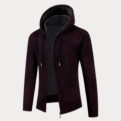 Lässige Kapuzenjacke für Herren in Violett