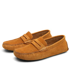 Eleganter Wildleder-Loafer für Herren in Hellbraun