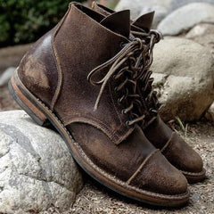 Mateo – Robuste Lederstiefel in Dunkelbraun