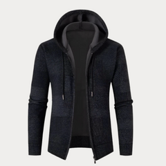 Lässige Kapuzenjacke für Herren in Schwarz