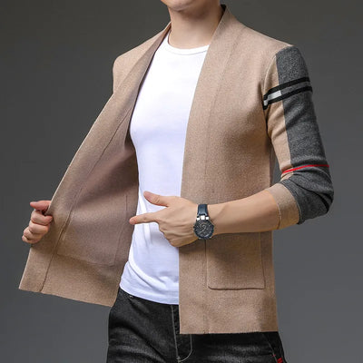 Klassische Strickjacke mit Taschen für Männer