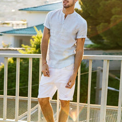 Kristoffer - Sommerliches Brise-Hemd in T-Shirt Blau