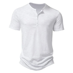 Theo | Herren Kragen-T-Shirt in Weiß