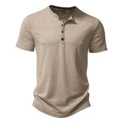 Theo | Herren Kragen-T-Shirt in Khaki