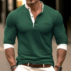 Devan - Stylisches Herren‑Langarmshirt in Grün