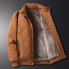 Henry | Elegante Fleecejacke für Herren Slim Fit in Braun