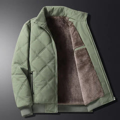 Henry | Elegante Fleecejacke für Herren Slim Fit in Grün