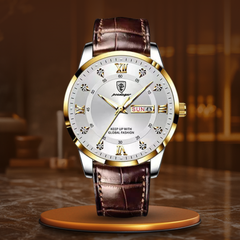 Aureus | Herren Luxus-Armbanduhr in Gold Weiß