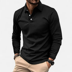 Ronald | Herren Klassisches Regular Fit Poloshirt in Schwarz