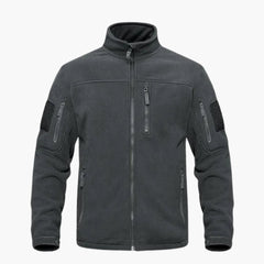Herren Fleecejacke mit durchgehendem Reißverschluss in Dunkelgrau