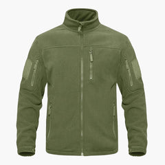 Herren Fleecejacke mit durchgehendem Reißverschluss in Grün