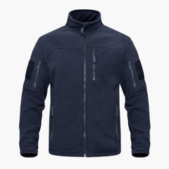 Herren Fleecejacke mit durchgehendem Reißverschluss in Dunkelblau