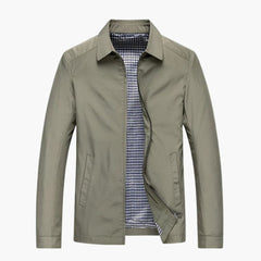Herren Jacke mit Hemdkragen in Khaki