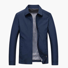 Herren Jacke mit Hemdkragen in Marineblau