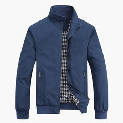Herren Jacke mit Kragen und Reißverschluss in Blau