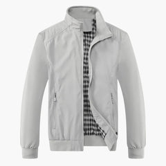 Herren Jacke mit Kragen und Reißverschluss in Grau