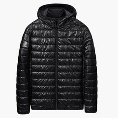 Herren Jacke mit Reißverschluss und Kapuze in Schwarz