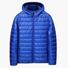 Herren Jacke mit Reißverschluss und Kapuze in Blau