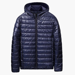 Herren Jacke mit Reißverschluss und Kapuze in Marineblau