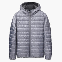 Herren Jacke mit Reißverschluss und Kapuze in Grau