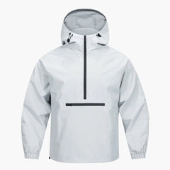 Herren Kapuzenjacke mit Brusttasche in Hellgrau