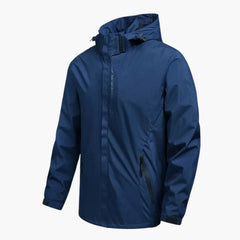 Herren Kapuzenjacke mit Reißverschlusstaschen in Marineblau