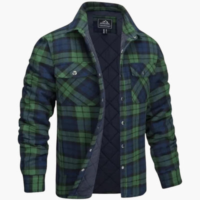 Herren Karo Jacke mit Steppfutter