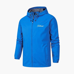 Herren Regenjacke mit Durchgehender Reißverschluss in Blau