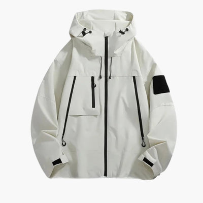 Herren Softshelljacke mit Kapuze und Reißverschlusstaschen