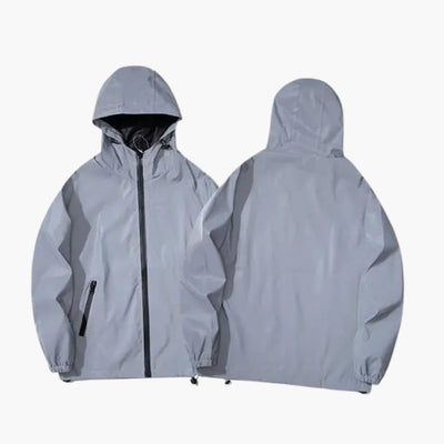 Herren Softshelljacke mit Kapuze und reflektierenden Details