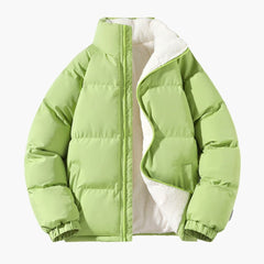 Herren Steppjacke mit Fleecefutter in Grün