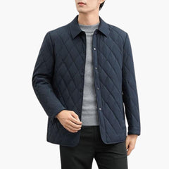 Herren Steppjacke mit Kragen in Dunkelblau
