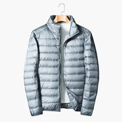Herren Steppjacke mit Stehkragen in Grau