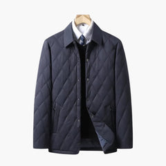Herren Steppjacke mit Umlegekragen in Blau