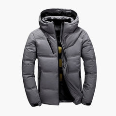 Herren Winterjacke mit Reißverschluss in Dunkelgrau