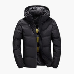 Herren Winterjacke mit Reißverschluss in Schwarz