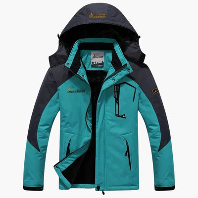 Herren Winterjacke mit Reißverschluss und abnehmbarer Kapuze