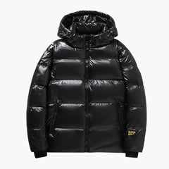Herren jacke mit Kapuze und Frontreißverschluss in Schwarz